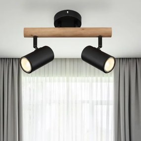 Globo 57913-2 - Luce Spot HERTI 2xGU10/5W/230V legno/metallo