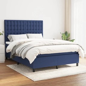 Giroletto A Molle Con Materasso Blu 140x190 Cm İn Tessuto /