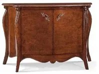 Madia credenza in legno 2 porte sagomata intagliata arte povera l.122 p.53 h.87