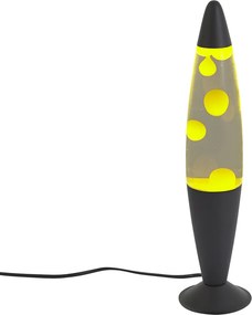 Lampada Lava Trasparente con Cera Gialla Incl. LED - Molten Lava