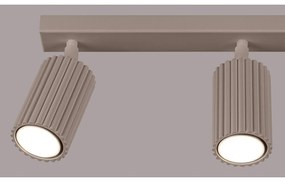 Faretto grigio tortora in metallo 6,5x45 cm Gleam – Sollux