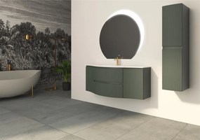 Mobile da bagno sospeso sotto lavabo L 69 x H 55 x P 52 cm verde laccato opaco, 2 cassetti BADEN HAUS VAGUE