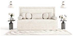 Letto singolo imbottito crema 80x200 cm Scala - Maison de Rêve