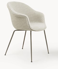 Sedia con braccioli in bouclé Bat