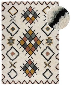 Tappeto in lana tessuta a mano color crema 120x170 cm Moroccan Midar - Flair Rugs