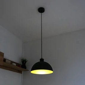 Lampadario a sospensione VESPER 1xE27/15W/230 Ø 18 cm nero/oro