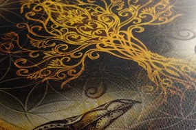 Stampa su tela – Corvi e albero della vita