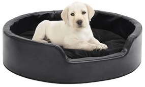 Lettino Per Cani Nero 69x59x19 Cm İn Peluche E Similpelle /