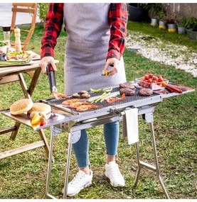 Barbecue Pieghevole in Acciaio Inossidabile a Carbone ExelQ InnovaGoods