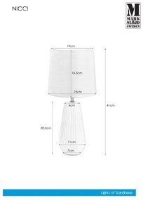 Markslöjd 106624 - Lampada da tavolo NICCI 1xE14/40W/230V
