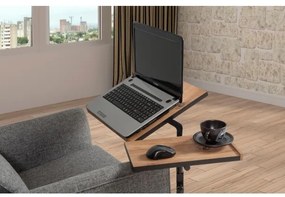 Tavolo regolabile GLEN 87x67 cm marrone/nero