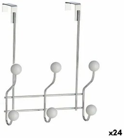 Appendiabiti per Porte Bianco Metallo Plastica 10 x 22 x 26 cm (24 Unità)