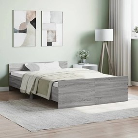 Giroletto Con Testiera E Pediera Grigio Sonoma 120x190 Cm /