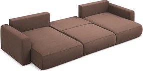 Divano angolare rosa allungabile/con contenitore (a U) Kapua – Makamii