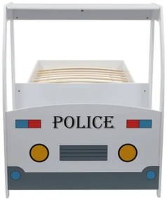 Letto Bimbo Auto della Polizia con Scrivania 90x200 cm