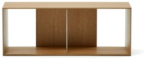 Kave Home - Modulo libreria grande Litto impiallacciato rovere 101 x 38 cm