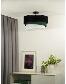 Duolla - Lampadario a plafone TRIO 1xE27/15W/230V diametro 45 cm nero/verde/bianco
