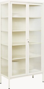 Vetrina in metallo con vetro scanalato The Collector