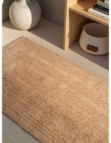 Passatoia di colore naturale in iuta reversibile e tessuta a mano 80x200 cm Sharmila Natural Brown – Hanse Home