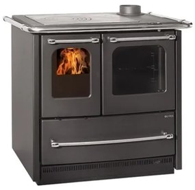 Cucina A Legna 7,5 kW Con Forno Sovrana Easy 2.0 La Nordica 4 Stelle Antracite