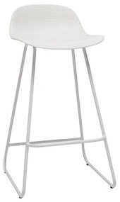 Set di 2 sgabelli da bar design bianchi H65 cm ELLA