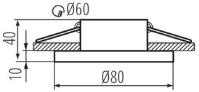 Kanlux 33123 -  Luce da incasso per bagno FLINI 10W IP44 bianca