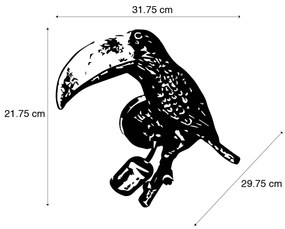 Lampada da parete vintage in ottone - Animal Toucan