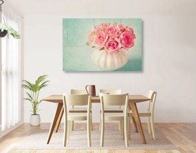 Quadro su tela – Rose nel vaso
