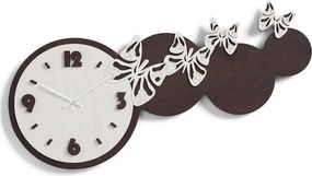 Orologio da parete legno laminato moderno 80x40 RSN - FARFALLE 2