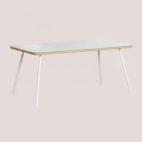 Tavolo da Giardino Rettangolare in Vetro e Alluminio (160x90 cm) - Sklum