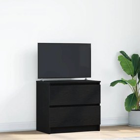 Mobile Porta Tv Nero 60x35x54 Cm İn Legno Multistrato /