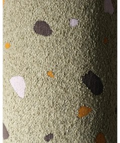 Poltrona per bambini verde con rivestimento in bouclé e ciniglia Terrazzo Moon – Wigiwama