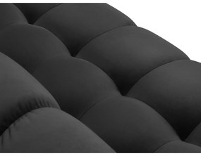 Divano angolare in velluto grigio scuro, angolo sinistro Bali - Cosmopolitan Design