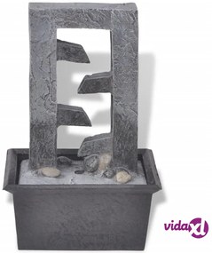 vidaXL Fontana da Interno con LED in Poliresina