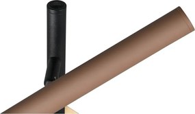 Lampada da terra a LED nera con paralume in metallo (altezza 150 cm) Fiato - Trio