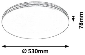 Rabalux 3411 - Plafoniera LED OSCAR LED/36W/230V rotonda