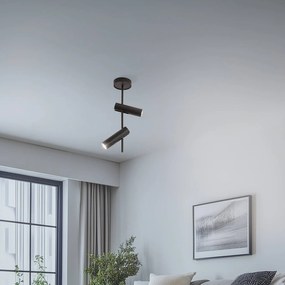 Faretto da soffitto Leda 2, verde oliva, a 2 luci, acciaio, altezza 55 cm SIGMA, dimmerabile, Verde, Soggiorno / Sala da pranzo, Metallo, Moderno, Faretto