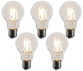 Set van 5 E27 dimbare LED lampen A60 helder 4.5W 500 lm 2700K