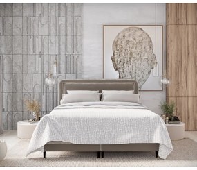 Letto boxspring marrone chiaro 140x200 cm Dove - Maison de Rêve