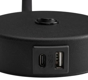 Lampada da parete con USB port LAGOS 1xG9/3W/5V nero/oro
