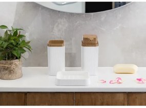 Set da bagno ZOYA 5 pz bianco/marrone