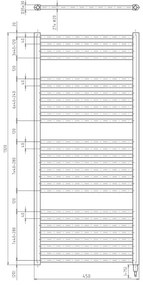 Aqualine - Radiatore elettrico da bagno DIRECT-E 400W/230V 132 cm bianco