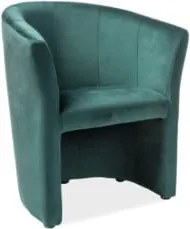 Poltrona TM 1 in velluto verde - Blu78/wenge