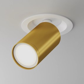 Maytoni Lampada a soffitto Serie 'FOCUS S' Colore Bianco e Oro opaco