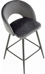 Sgabello 89x49 cm grigio/nero