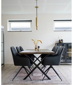 Sedia da pranzo nera in imbottito Harbo – House Nordic