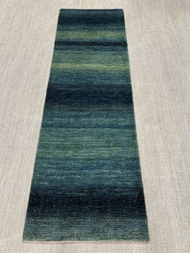 Loribaft Tappeto 90 x 280 Verde (Iran) Annodato A Mano