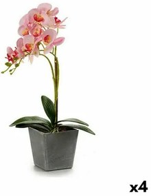 Pianta Decorativa Orchidea Plastica 20 x 47 x 33 cm (4 Unità)
