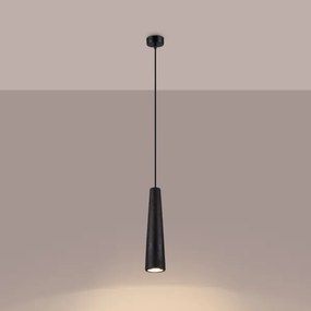 Sollux SL.1355 - Lampadario a sospensione con filo ELECTRA 1xGU10/10W/230V calcestruzzo/nero