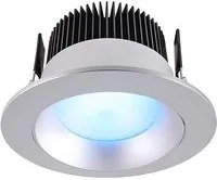 Faretto led RGBW 16w 24v dmx luce rgb e bianco caldo RGBW incasso a molla foro 94mm SILVER